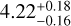 $4.22_{-0.16}^{+0.18}$