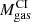 $ M^{\mathrm{CI}}_{\mathrm{gas}} $