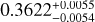 $0.3622_{-0.0054}^{+0.0055}$