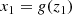 $$ \begin{aligned} x_1&= g(z_1)\end{aligned} $$