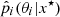 $ \hat{p}_i (\theta_i | x^{\star}) $