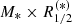 $ M_* \times R_{1/2}^{(*)} $