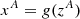 $$ \begin{aligned} x^A&= g(z^A) \end{aligned} $$
