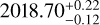 $\[2018.70_{-0.12}^{+0.22}\]$
