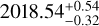 $\[2018.54_{-0.32}^{+0.54}\]$