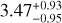 $\[3.47_{-0.95}^{+0.93}\]$