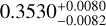 $\[0.3530_{-0.0082}^{+0.0080}\]$