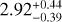 $\[2.92_{-0.39}^{+0.44}\]$