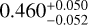 $\[0.460_{-0.052}^{+0.050}\]$