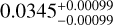 $\[0.0345_{-0.00099}^{+0.00099}\]$