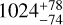 $\[1024_{-74}^{+78}\]$