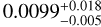 $\[0.0099_{-0.005}^{+0.018}\]$