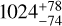 $\[1024_{-74}^{+78}\]$