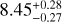 $\[8.45_{-0.27}^{+0.28} \times 10^{-10}\]$