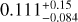 $\[0.111_{-0.084}^{+0.15}\]$