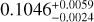 $\[0.1046_{-0.0024}^{+0.0059}\]$