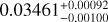 $\[0.03461_{-0.00100}^{+0.00092}\]$