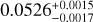 $\[0.0526_{-0.0017}^{+0.0015}\]$