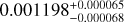 $\[0.001198_{-0.000068}^{+0.000065}\]$