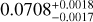 $\[0.0708_{-0.0017}^{+0.0018}\]$