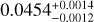 $\[0.0454_{-0.0012}^{+0.0014}\]$