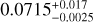 $\[0.0715_{-0.0025}^{+0.017}\]$