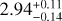 $\[2.94_{-0.14}^{+0.11}\]$
