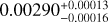 $\[0.00290_{-0.00016}^{+0.00013}\]$
