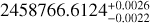 $\[2458766.6124_{-0.0022}^{+0.0026}\]$