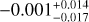 $\[-0.001_{-0.017}^{+0.014}\]$