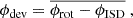$$ \begin{aligned} \phi _{\mathrm{dev} } = \overline{\phi _{\mathrm{rot} }-\phi _{\mathrm{ISD} }} \ , \end{aligned} $$