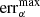 $ \mathrm{err}_{\alpha}^{\max} $