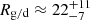$ R_{\mathrm{g/d}}\approx 22^{+11}_{-7} $