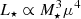 $ L_{\star } \propto M_{\star }^{3}\mu ^{4} $