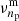 $ \nu _{n_{\mathrm {p}}}^{{\textrm {m}}} $