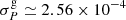 $ \sigma _{P}^{\mathrm {g}} \simeq 2.56\times 10^{-4} $