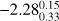 $-2.28_{0.33}^{0.15}$