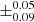 $ \pm ^{0.05}_{0.09} $