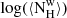 $ {\rm {\log (\langle N_{H}^w\rangle ) }} $