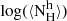 $ {\rm {\log (\langle N_{H}^h\rangle )} } $