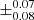 $ \pm ^{0.07}_{0.08} $