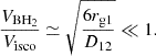 $$ \begin{aligned} \frac{V_{\rm BH_2}}{V_{\rm isco}} \simeq \sqrt{\frac{6r_{\rm g1}}{D_{12}}}\ll 1 .\end{aligned} $$