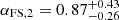 $ \alpha _\mathrm {FS,2} = 0.87_{-0.26}^{+0.43} $