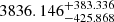 $ 3836.146_{-425.868}^{+383.336} $