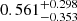$ 0.561_{-0.353}^{+0.298} $
