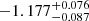 $ -1.177_{-0.087}^{+0.076} $