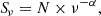 $$ \begin{aligned} {S\!}_\nu = N \times \nu ^{-\alpha }, \end{aligned} $$