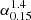 $ \alpha_{0.15}^{1.4} $