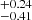 $ _{-0.41}^{+0.24} $