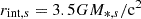$ r_{\mathrm{int},s} = 3.5 GM_{*,s}/\mathrm{c}^{2} $